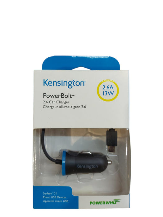 Kensington PowerBolt 2.6A 13W Fast Charge Micro USB Car Charger