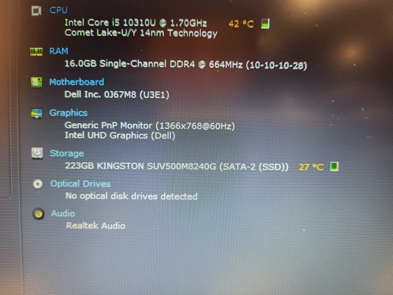 Dell Precision 3550 i5-10310U 16GB DDR4 256GB SSD READ $ Lap200