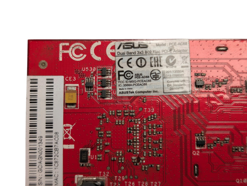 ASUS PCE-AC68 Wireless AC Dual Band 3x3 Internal PCIe WiFi Adapter  -