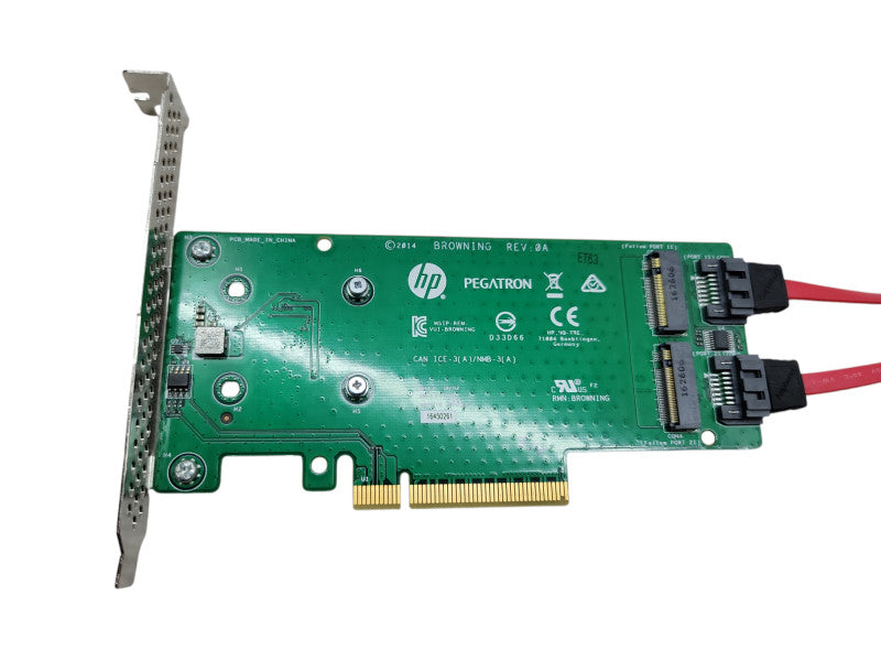HP Dual-Port M.2 SSD PCIe X8 SATA Storage Controller P/N: 759505-001 %