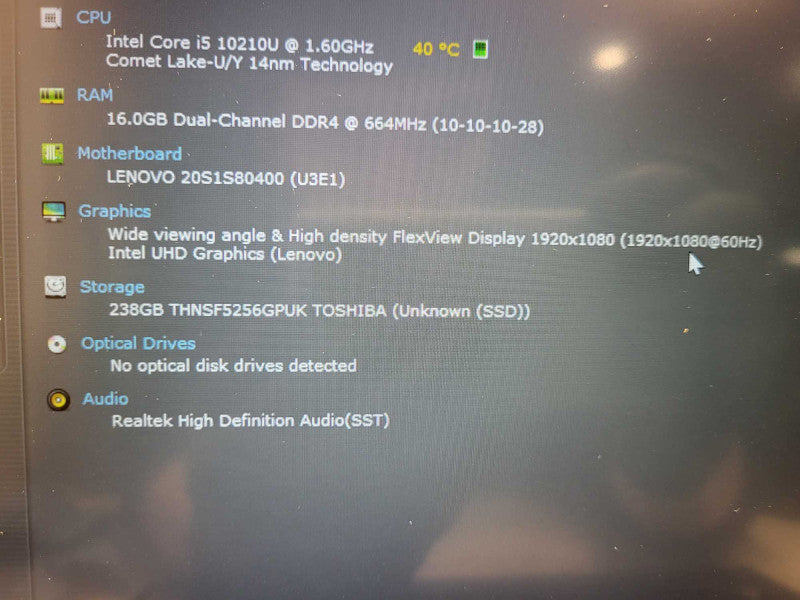 Lenovo ThinkPad T14 i5-10210U 16GB DDR4 256GB SSD Q$ Lap200