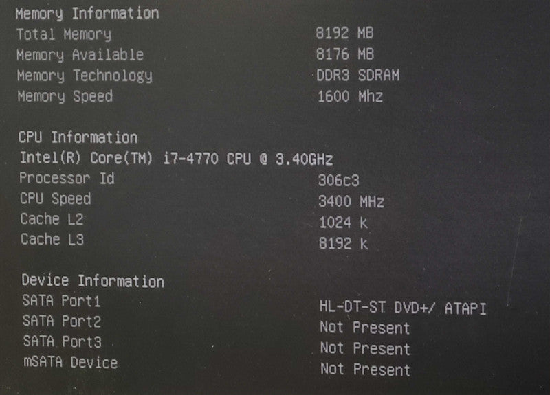 Dell Alienware X51 R2 Desktop - Core i7-4770 @ 3.40GHz, 8GB DDR3, NO HDD