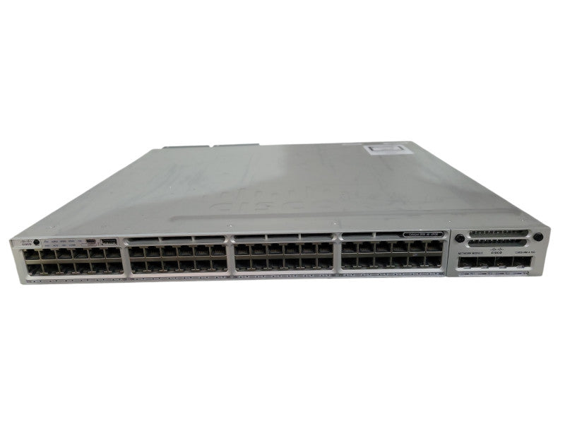 Cisco WS-C3850-48U-E 48 Ethernet UPOE ports 2x 1100W PSU w/ C3850-NM-4-10G !