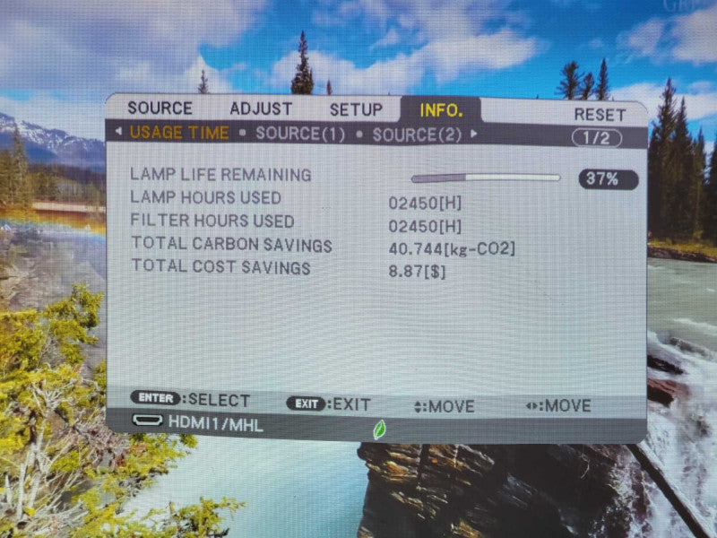 NEC NP-UM351W LCD Projector Ultra Short Throw 3500 ANSI HD 1080p No remote $