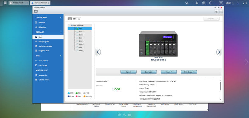TS-853-PRO-8G QNAP 8 Bay Desktop NAS 8GB Memory w/ 1x 5TB HDD $
