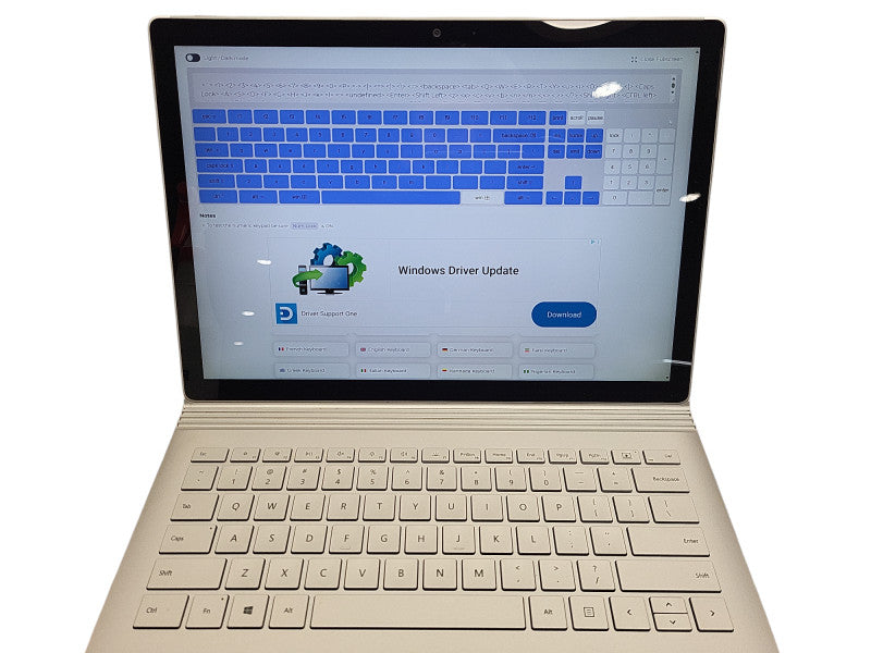Microsoft Surface Book 2 1832 i7-8650U 1.9GHz 500GB SSD 16GB Ram GTX1050 RE $ Lap200