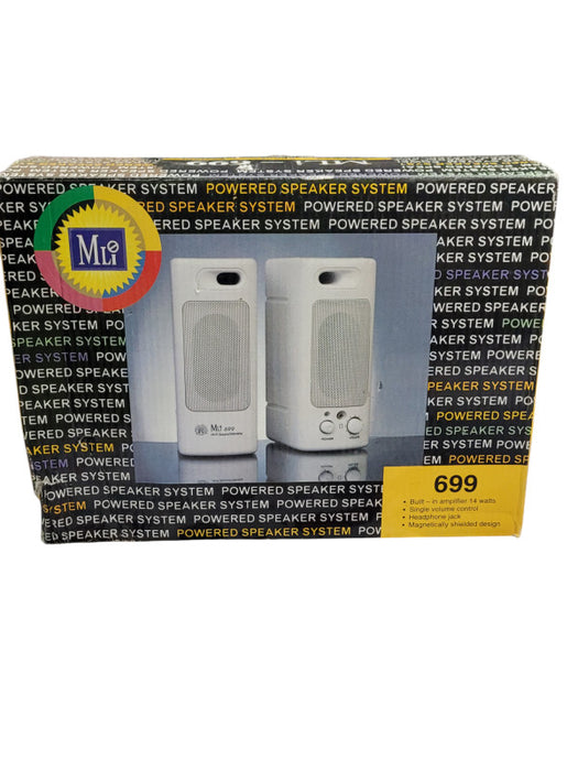 MLi-699 Powered Desk Top Computer Speakers Wired