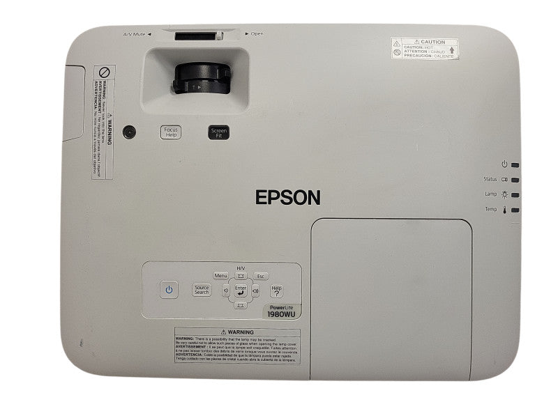 Epson PowerLite 1980WU 3LCD Projector WUXGA 4400 ANSI 1080p HDMI $