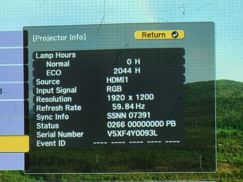 Epson PowerLite 1980WU 3LCD Projector WUXGA 4400 ANSI 1080p HDMI $
