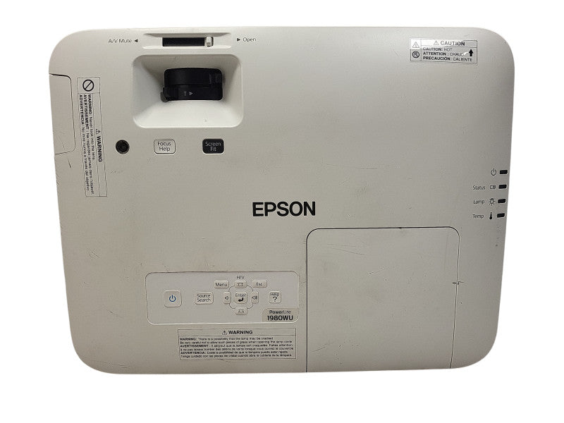 Epson PowerLite 1980WU 3LCD Projector WUXGA 4400 ANSI 1080p HDMI $
