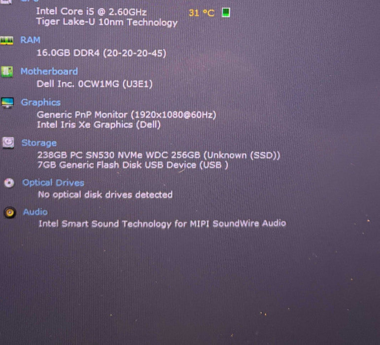 Dell Latitude 9520 TOUCH Core i5-1145G7@2.6GHz 16GB RAM 256GB SSD READ!  Lap200