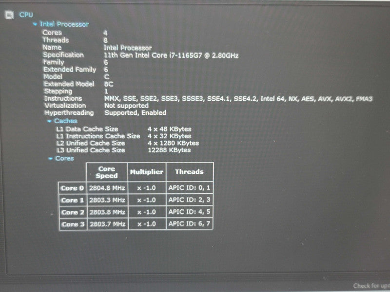 Lenovo ThinkPad T14 Gen 2 i7-1165G7 32GB DDR4 256GB NVMe β Lap200