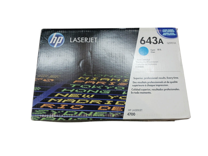 New Genuine HP 643A Q5951a Cyan Toner Sealed Q