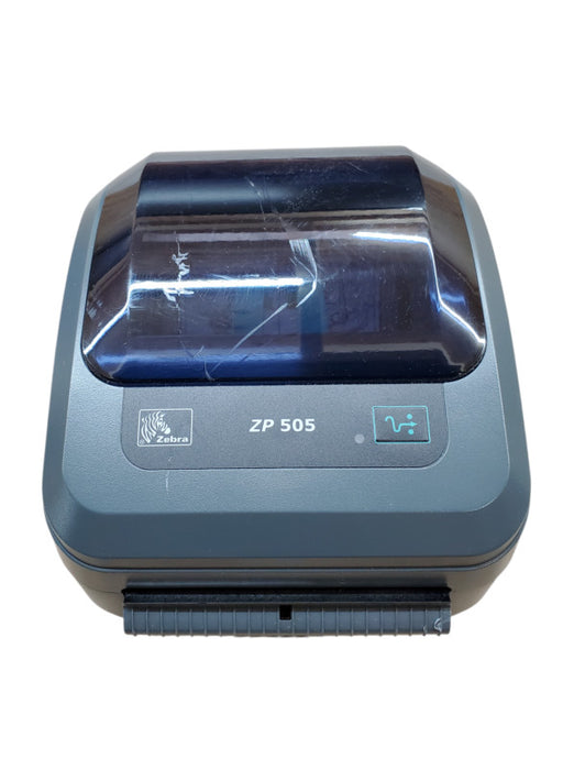 Zebra ZP505 Thermal Printer w/ Power Base ZP505-0503-0020 - Low Usage