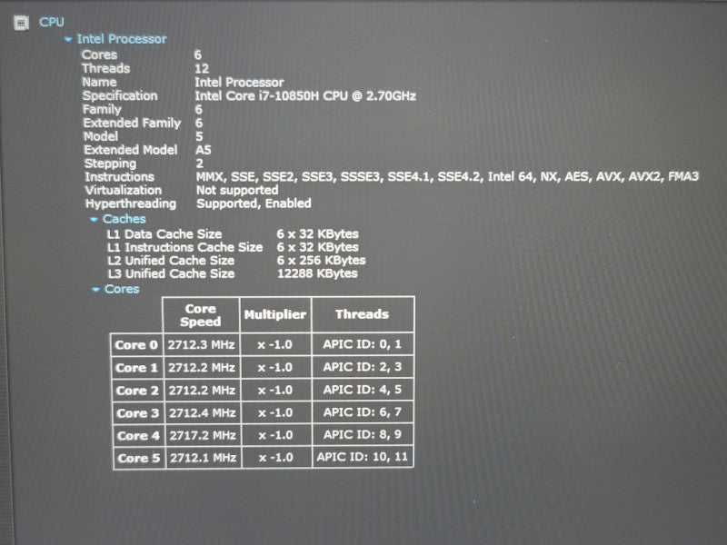 Lenovo ThinkPad P15 i7-10850H 32GB DDR4 Quadro T2000 256GB SSD  β Lap200