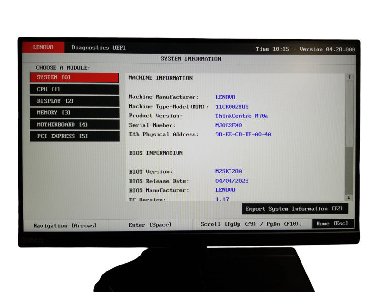 Lenovo ThinkCentre 11CK, Intel i5-10400 CPU 2.90GHz, 8GB RAM - No HDD