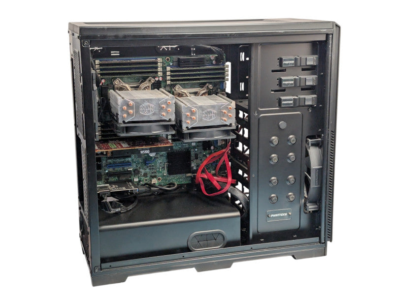 Dual CPU Desktop PC Intel S2600CP 2x Xeon E5-2680 v2 256GB RAM 1TB SSD  -