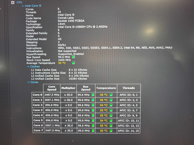 Lenovo ThinkPad P15 i9-10885H 64GB DDR4 Quadro RTX4000 4GB GPU 256GB SSD $ Lap200