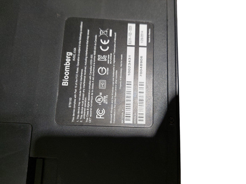 Bloomberg Keyboard USB Wired Model: STB100 with Biometrics =