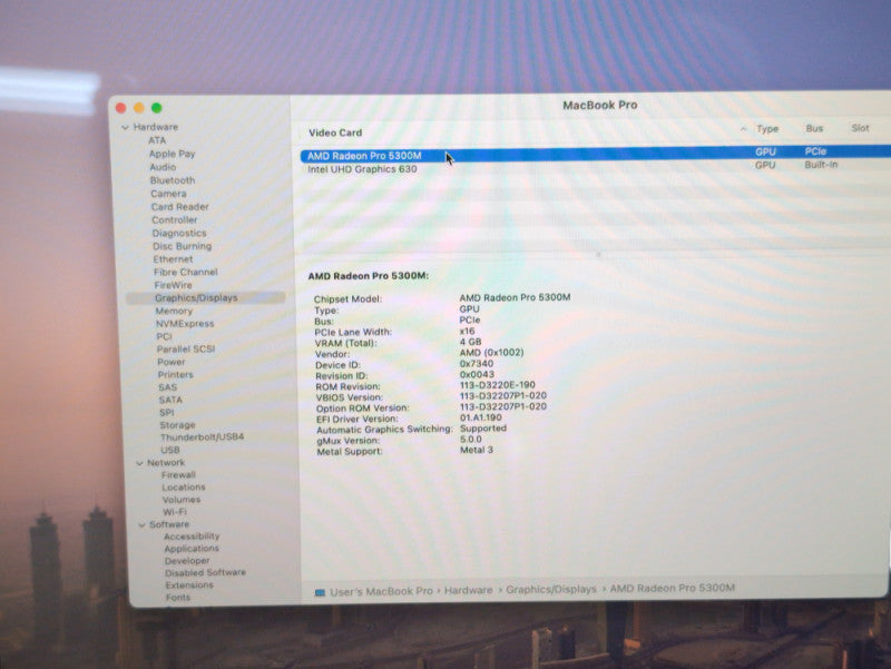 Apple MacBook PRO 16-inch 2019 Intel i7-9750H 16GB RAM 500GB Storage  -