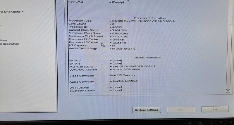 Dell OptiPlex 3080 SFF | Core i5-10505 @3.20GHz, 16GB DDR4, 256GB NVMe