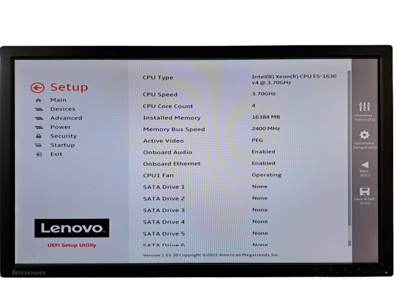 LenovoThinkStation P410 | Xeon E5-1630 v4 @3.70GHz, 16GB DDR4, No HDD/GPU