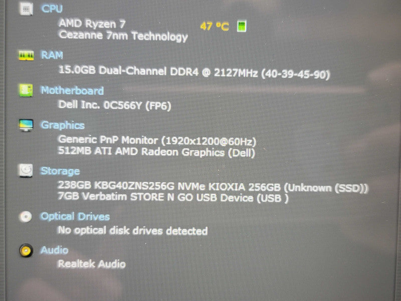 Dell Inspiron 14 7435 2-in-1 Ryzen 7 7730u 16GB RAM 256GB SSD  β Lap200