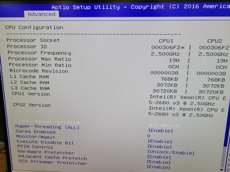 Supermicro X10DRU-i+ (119U-7) - 2x Xeon E5-2680 v3 32GB DDR4 2x750W PSU Q