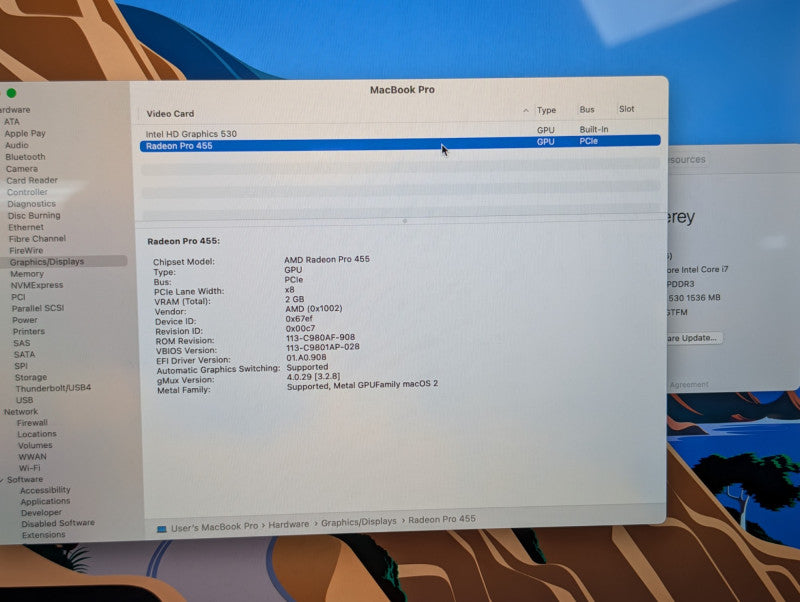 Apple MacBook PRO 15 inch 2016 Intel Core i7-6820HQ 16GB RAM 500GB READ  -