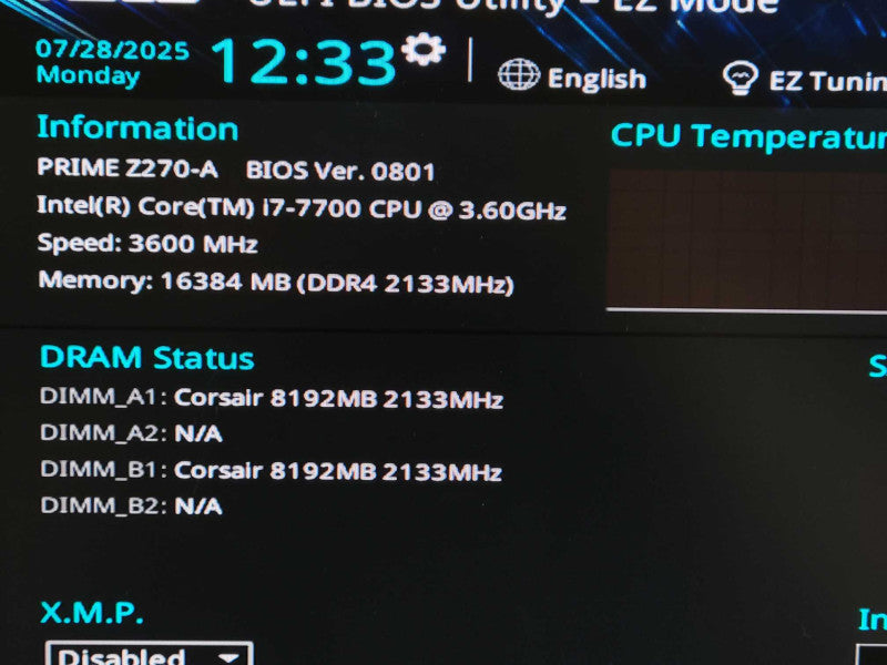 Intel Core i7-7700 ASUS PRIME Z270-A 16GB DDR4 + I/O Plate %