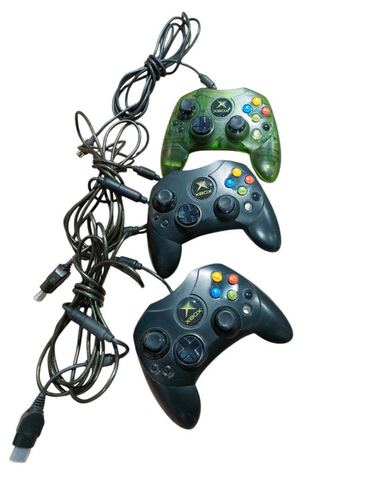 Bundle of 3-Microsoft OG Xbox Original Controllers Model: Controller S  =