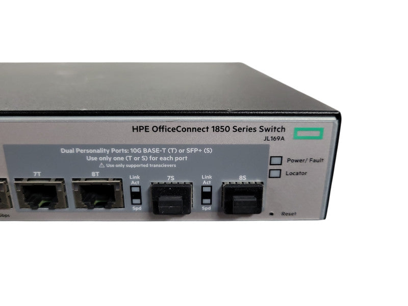 HPE JL169A OfficeConnect 10GBASE-T 8 Ports / 2 ports SPF+ SwitchRack-Mounta !