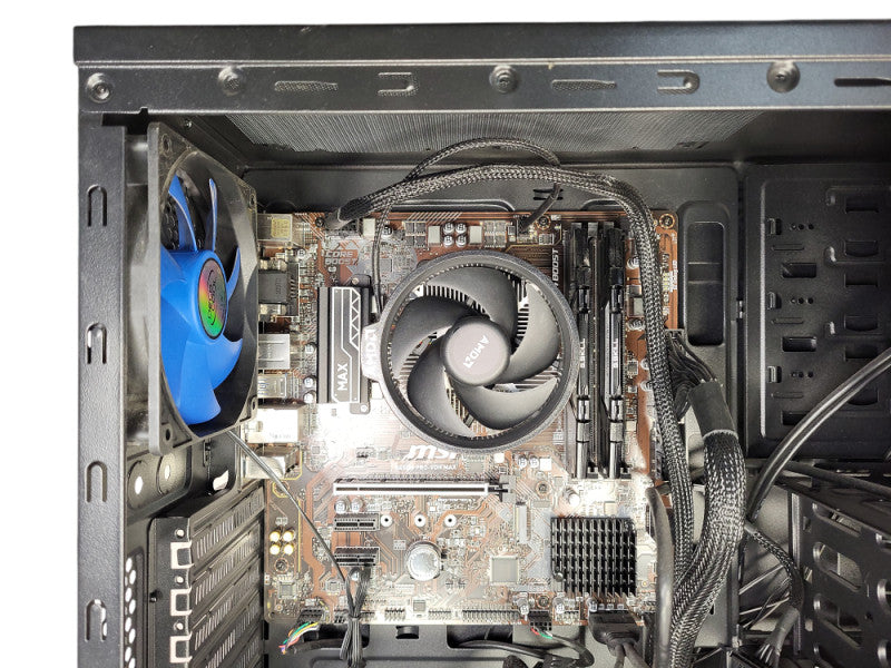 Custom PC MSI B450M PRO-VDH Motherboard RYZEN 5 3400G 16GB DDR4 450W PSU $