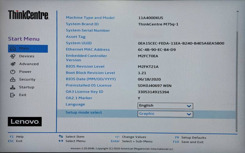 Lenovo ThinkCentre M75q-1 Ryzen 3 PRO 3200GE, 16GB DDR4, 256GB NVMe, PWR