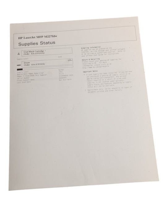 HP LaserJet PRO MFP M227fdw Laser Monochrome Printer  Q-