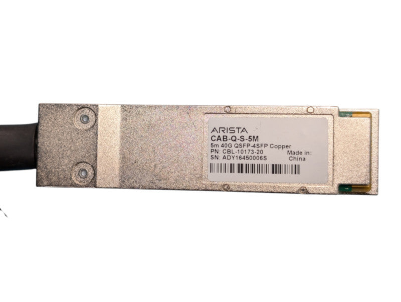 ARISTA CAB-Q-S-5M 40G QSFP to 4 SFP Copper breakout cable  -