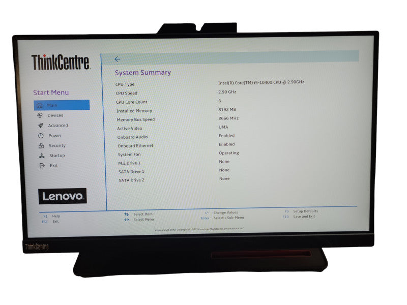 Lenovo ThinkCentre M70a 11CK002YUS i5-10400 2.90GHz 8GB RAM - No HDD