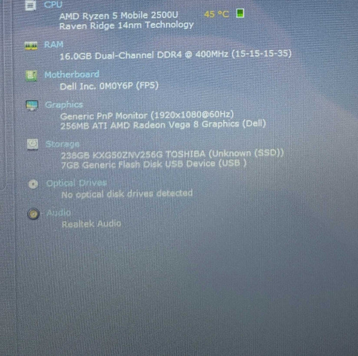 Dell Inspiron 15 5575 TOUCH AMD Ryzen 5-2500U 16GBRAM 256GB SSD  BudLap