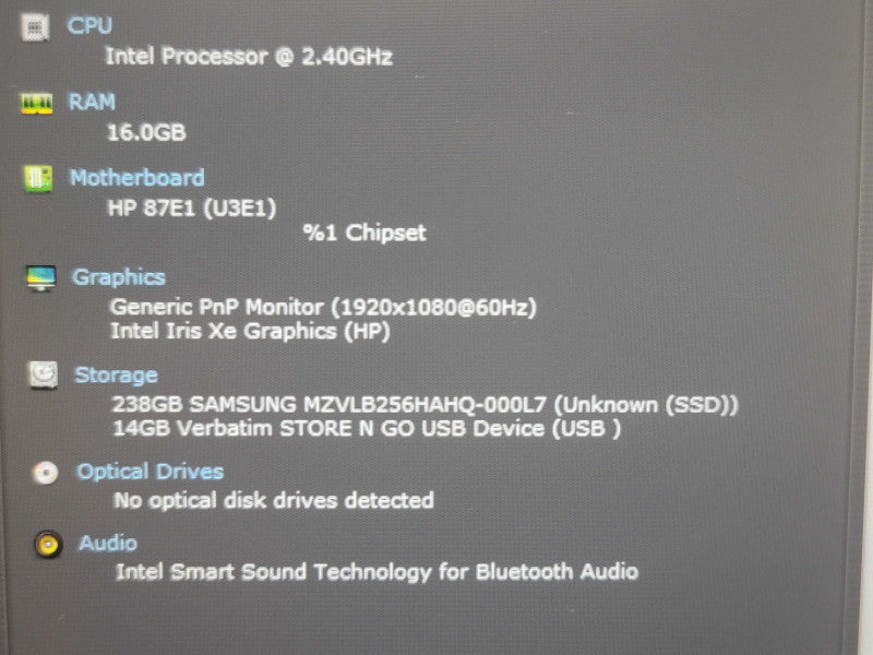 HP EliteBook 450 G8 i5-1135G7 16GB DDR4 256GB SSD  β Lap200