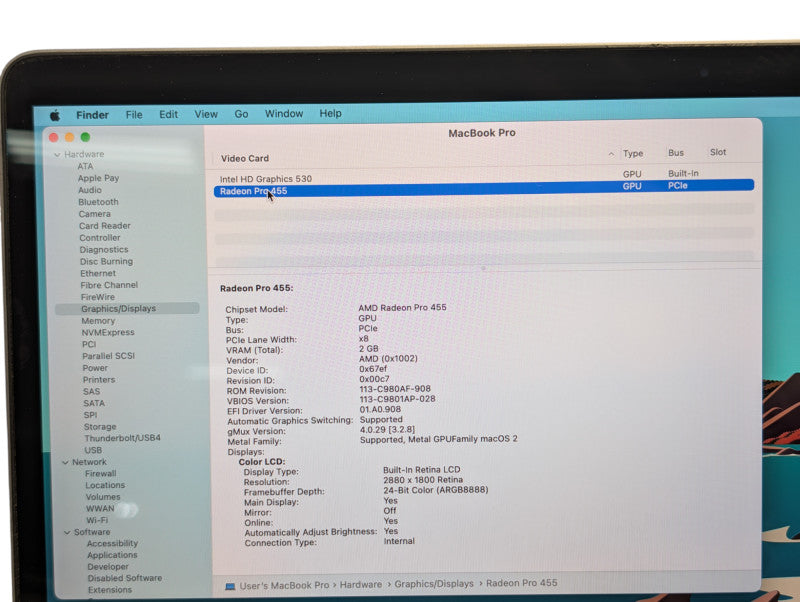 Apple MacBook PRO 15 inch 2016 Intel Core i7-6820HQ 16GB RAM 500GB Storage  -