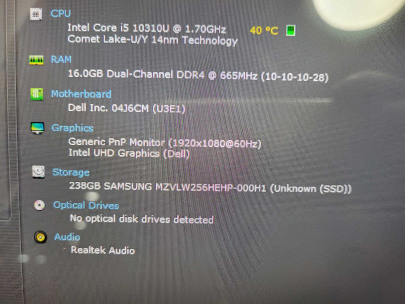 Dell Latitude 7410 Touch screen i5-10310U 16GB RAM 256GB SSD $ Lap200