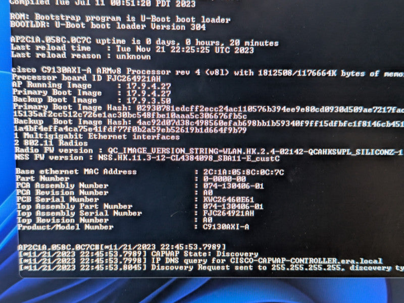 Cisco C9130AXI-A Catalyst 9130AX Wi-Fi 6 AP PoE 5Gbps uplink  Q-