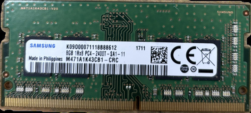 1x 8GB DDR4 Laptop RAM PC4 SODIMM