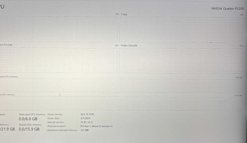 Dell Precision 7530 4K i9-8950HK@2.9GHz QUADRO P3200 6GB GPU 32GB 256SSD  Lap200