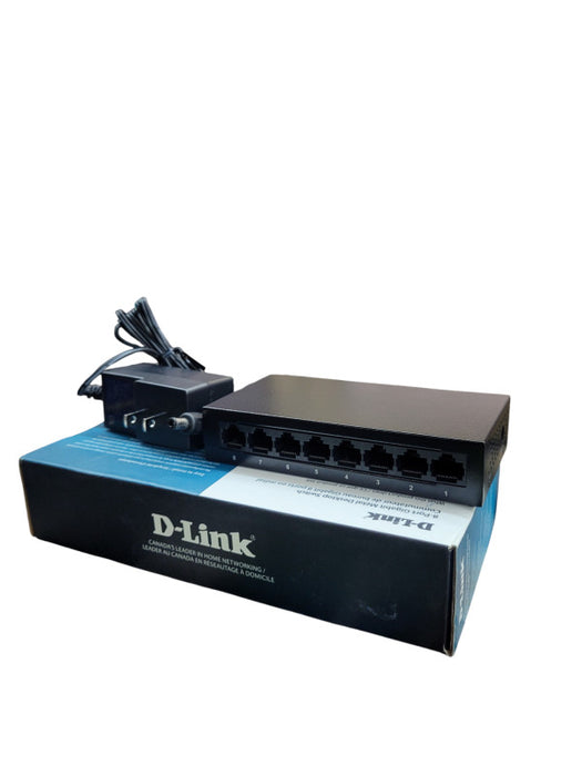 D-Link Ethernet Switch, 8 Port Unmanaged Gigabit Metal