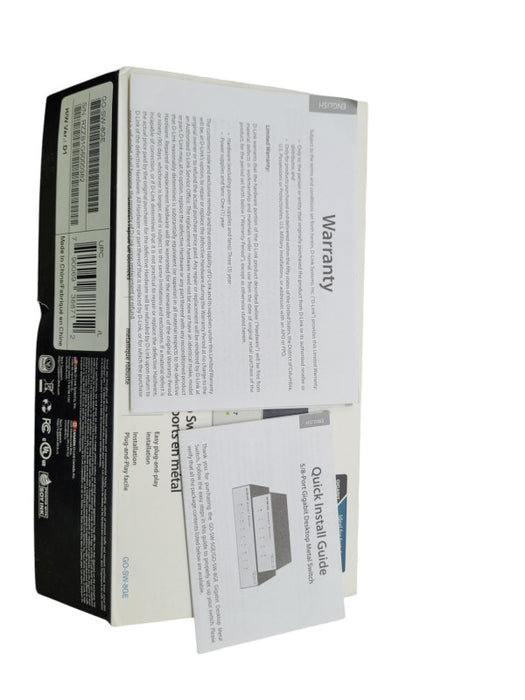 D-Link Ethernet Switch, 8 Port Unmanaged Gigabit Metal