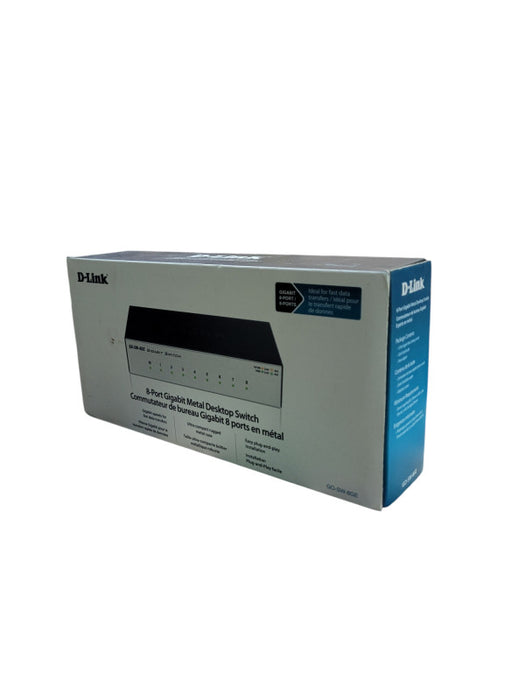 D-Link Ethernet Switch, 8 Port Unmanaged Gigabit Metal