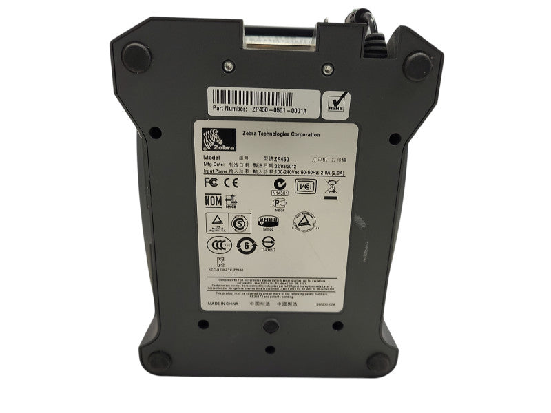 Zebra ZP450 Label Thermal Bar Code Printer | ZP450-0501-0001A $