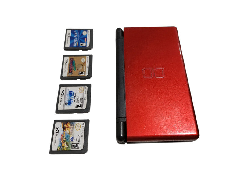 Nintendo DS Lite Bundle with 4 DS Games  =