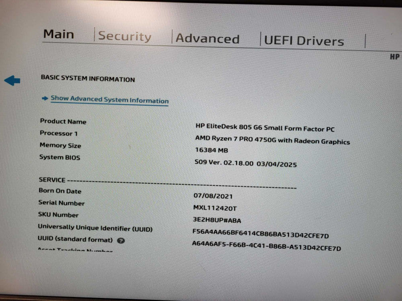 HP EliteDesk 805 G6 SFF, AMD Ryzen 5 PRO 4650G, 16GB DDR4, 256GB NVMe $